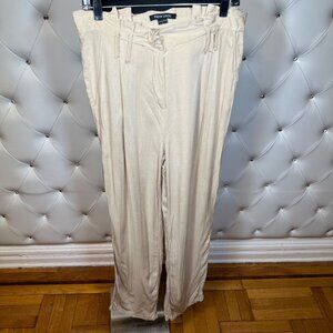 New Look Beige Wide-Leg Pants Size L